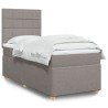 Boxspringbett mit Matratze Taupe 90x190 cm Stoff