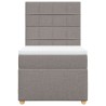 Boxspringbett mit Matratze Taupe 90x190 cm Stoff