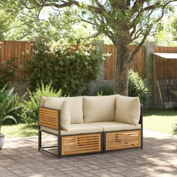 2-tlg. Garten-Sofa-Set mit...