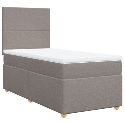 Boxspringbett mit Matratze Taupe 90x190 cm Stoff