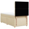 Boxspringbett mit Matratze Creme 90x190 cm Stoff