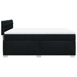 Boxspringbett mit Matratze Schwarz 140x190 cm Stoff