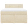 Boxspringbett mit Matratze Creme 140x200 cm Stoff