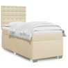 Boxspringbett mit Matratze Creme 100x200 cm Stoff