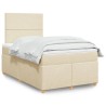 Boxspringbett mit Matratze Creme 120x190 cm Stoff