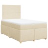 Boxspringbett mit Matratze Creme 120x190 cm Stoff