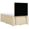 Boxspringbett mit Matratze Creme 120x190 cm Stoff