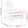 Adirondack-Stuhl Weiß 69x85x90,5 cm Massivholz Tanne