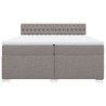 Boxspringbett mit Matratze Taupe 200x200 cm Stoff