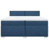 Boxspringbett mit Matratze Blau 200x200 cm Stoff