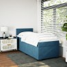 Boxspringbett mit Matratze Blau 100x200 cm Samt