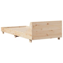 Massivholzbett ohne Matratze 75x190 cm Kiefernholz