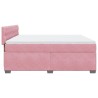 Boxspringbett mit Matratze Rosa 180x200 cm Samt