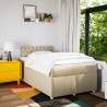 Boxspringbett mit Matratze Creme 120x190 cm Stoff