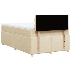 Boxspringbett mit Matratze Creme 120x190 cm Stoff