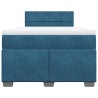 Boxspringbett mit Matratze Blau 120x200 cm Samt