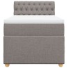 Boxspringbett mit Matratze Taupe 90x200 cm Stoff