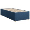 Boxspringbett mit Matratze Blau 100x200 cm Stoff