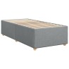 Boxspringbett mit Matratze Hellgrau 100x200 cm Stoff