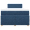 Boxspringbett mit Matratze Blau 120x190 cm Stoff