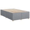 Boxspringbett mit Matratze Hellgrau 120x190 cm Stoff