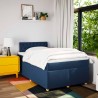 Boxspringbett mit Matratze Blau 120x190 cm Stoff