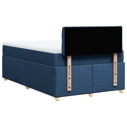 Boxspringbett mit Matratze Blau 120x190 cm Stoff