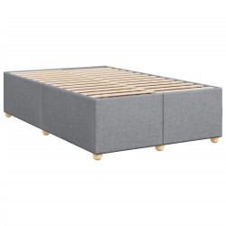 Boxspringbett mit Matratze Hellgrau 120x200 cm Stoff