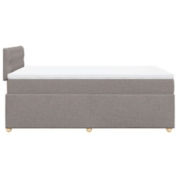 Boxspringbett mit Matratze Taupe 120x200 cm Stoff