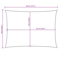 Sonnensegel Oxford-Gewebe Rechteckig 2,5x4,5 m Weiß