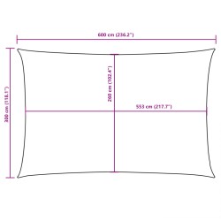 Sonnensegel Oxford-Gewebe Rechteckig 3x6 m Weiß