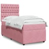 Boxspringbett mit Matratze Rosa 90x190 cm Samt