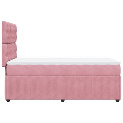 Boxspringbett mit Matratze Rosa 90x190 cm Samt