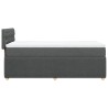 Boxspringbett mit Matratze Dunkelgrau 90x190 cm Stoff