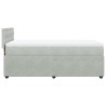 Boxspringbett mit Matratze Hellgrau 80x200 cm Samt