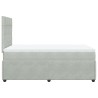 Boxspringbett mit Matratze Hellgrau 120x190 cm Samt