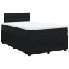 Boxspringbett mit Matratze Schwarz 120x190 cm Samt