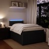 Boxspringbett mit Matratze Schwarz 120x190 cm Samt