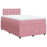 Boxspringbett mit Matratze Rosa 120x200 cm Samt