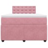 Boxspringbett mit Matratze Rosa 120x200 cm Samt