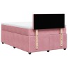 Boxspringbett mit Matratze Rosa 120x200 cm Samt