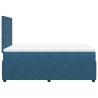 Boxspringbett mit Matratze Blau 120x190 cm Samt