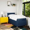 Boxspringbett mit Matratze Blau 90x190 cm Stoff