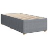 Boxspringbett mit Matratze Hellgrau 90x190 cm Stoff