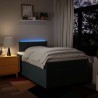 Boxspringbett mit Matratze Blau 120x190 cm Stoff