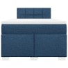 Boxspringbett mit Matratze Blau 120x190 cm Stoff