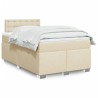 Boxspringbett mit Matratze Creme 120x190 cm Stoff