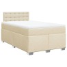 Boxspringbett mit Matratze Creme 120x190 cm Stoff