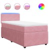 Boxspringbett mit Matratze Rosa 100x200 cm Samt