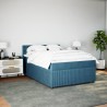 Boxspringbett mit Matratze Blau 140x190 cm Samt